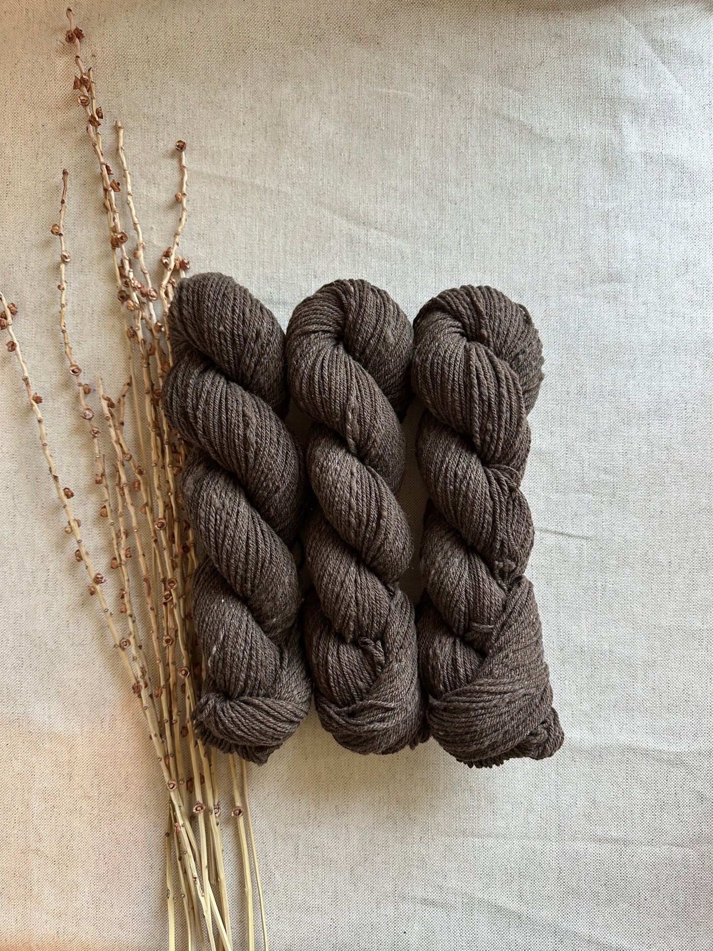 Brown Mill Spun Merino Yarn