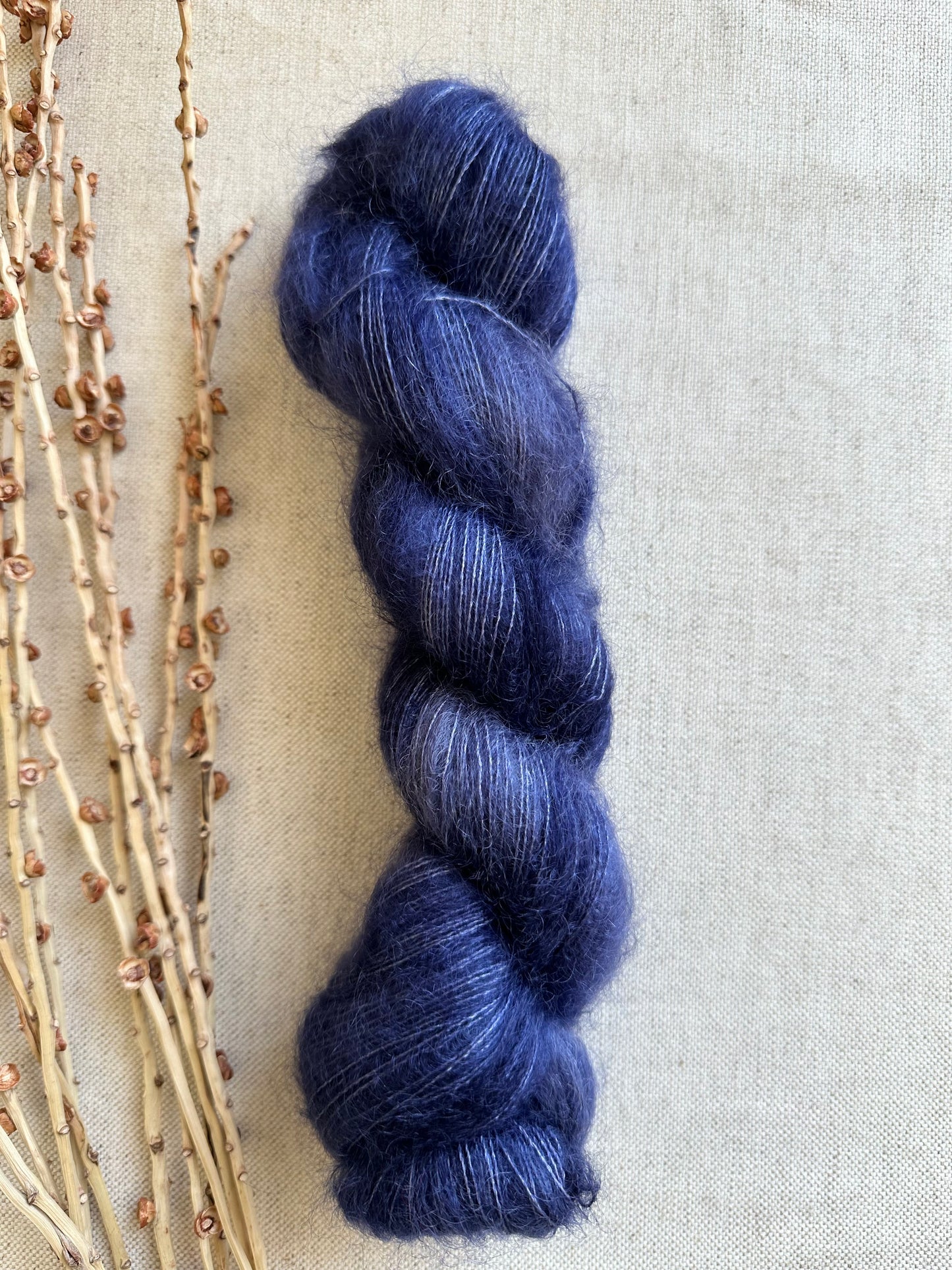 Navy Kid Mohair Silk