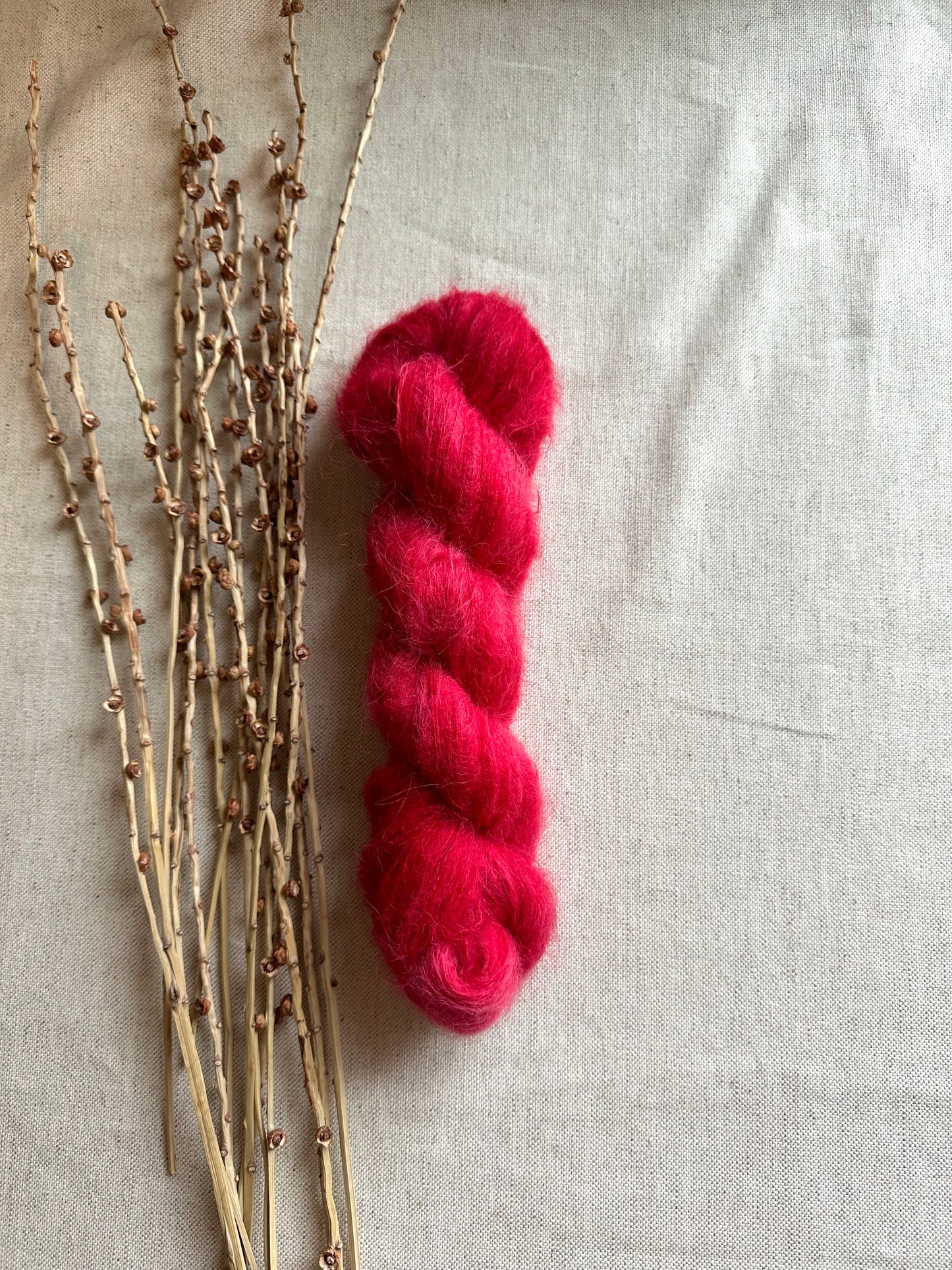 Poinsettia Suri Alpaca Silk