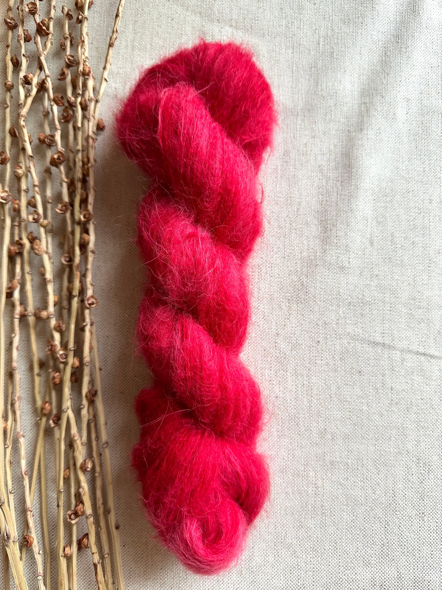 Poinsettia Suri Alpaca Silk