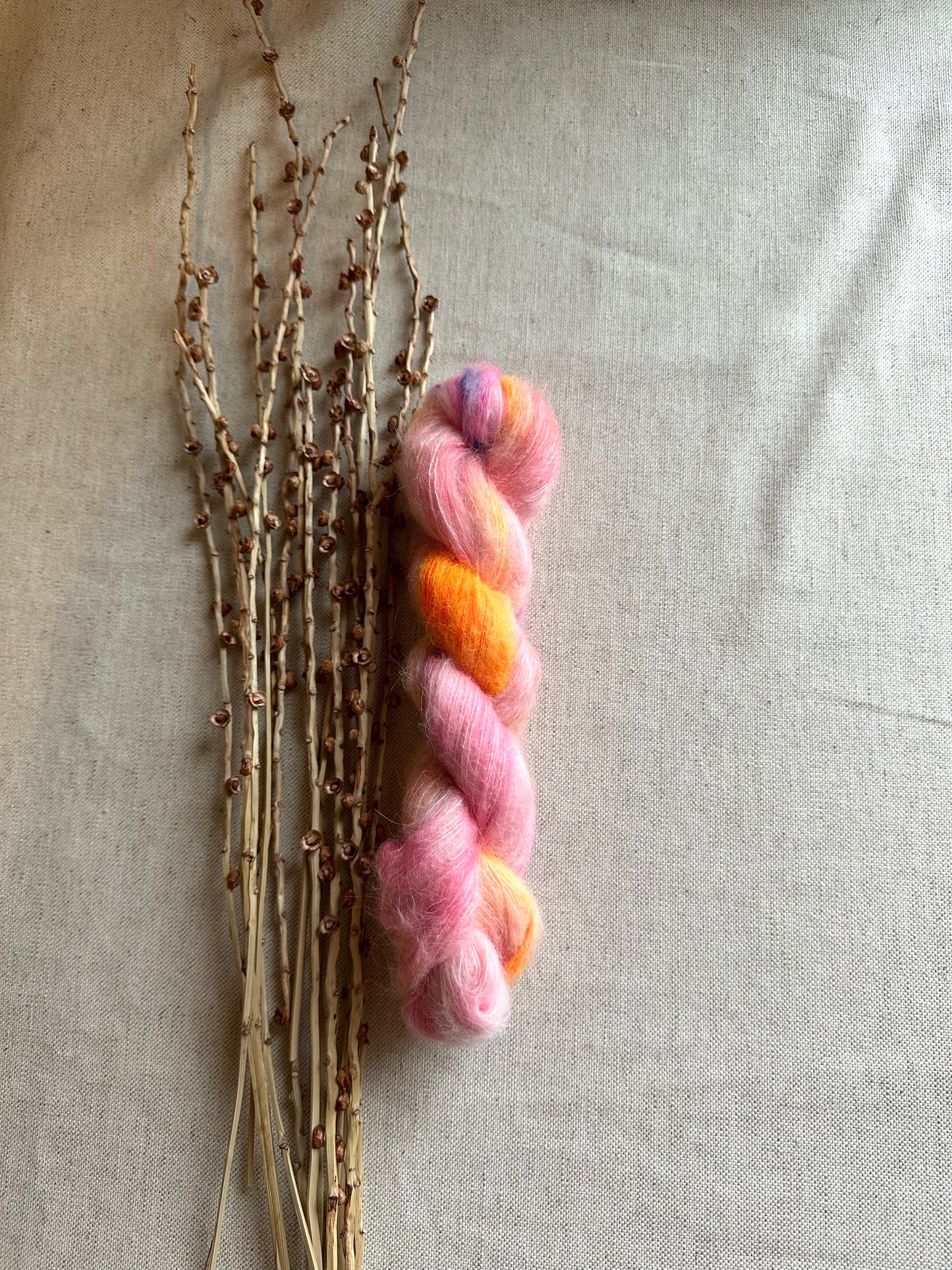 Strawberry Ice Cream Suri Alpaca Silk