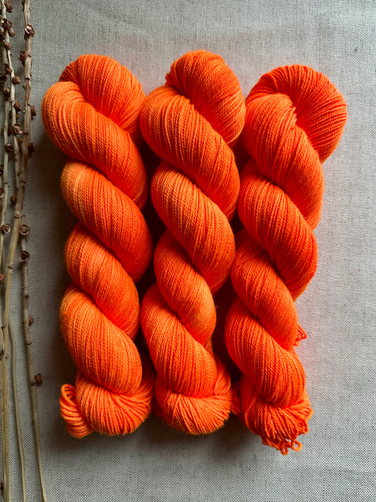 Orange Glow 100g SW Merino Nylon