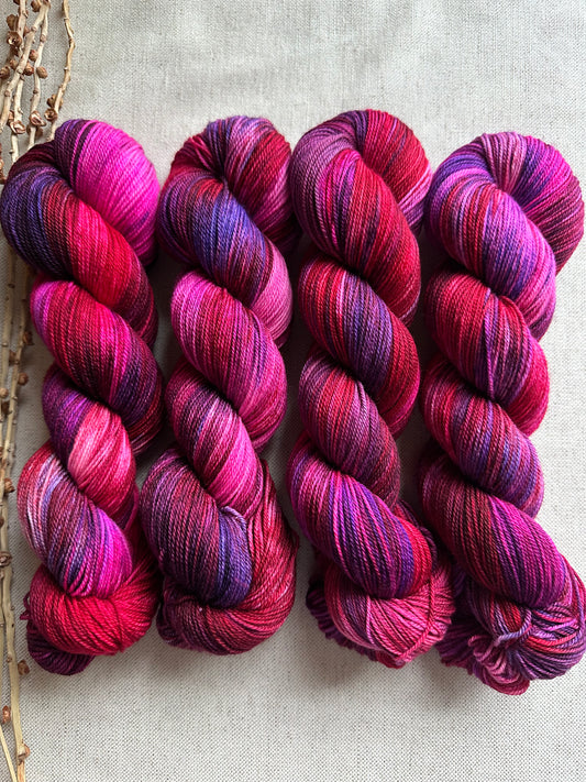 Razzleberry 100g 3ply SW Merino Nylon