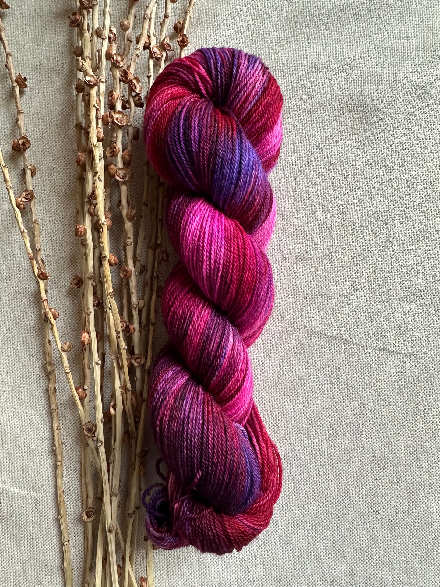 Razzleberry 100g 3ply SW Merino Nylon