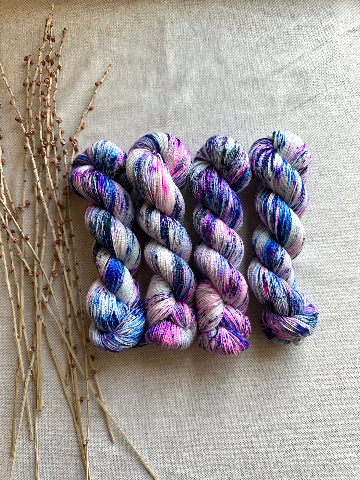 Blueberry Chiffon 100g 3ply SW Merino Nylon