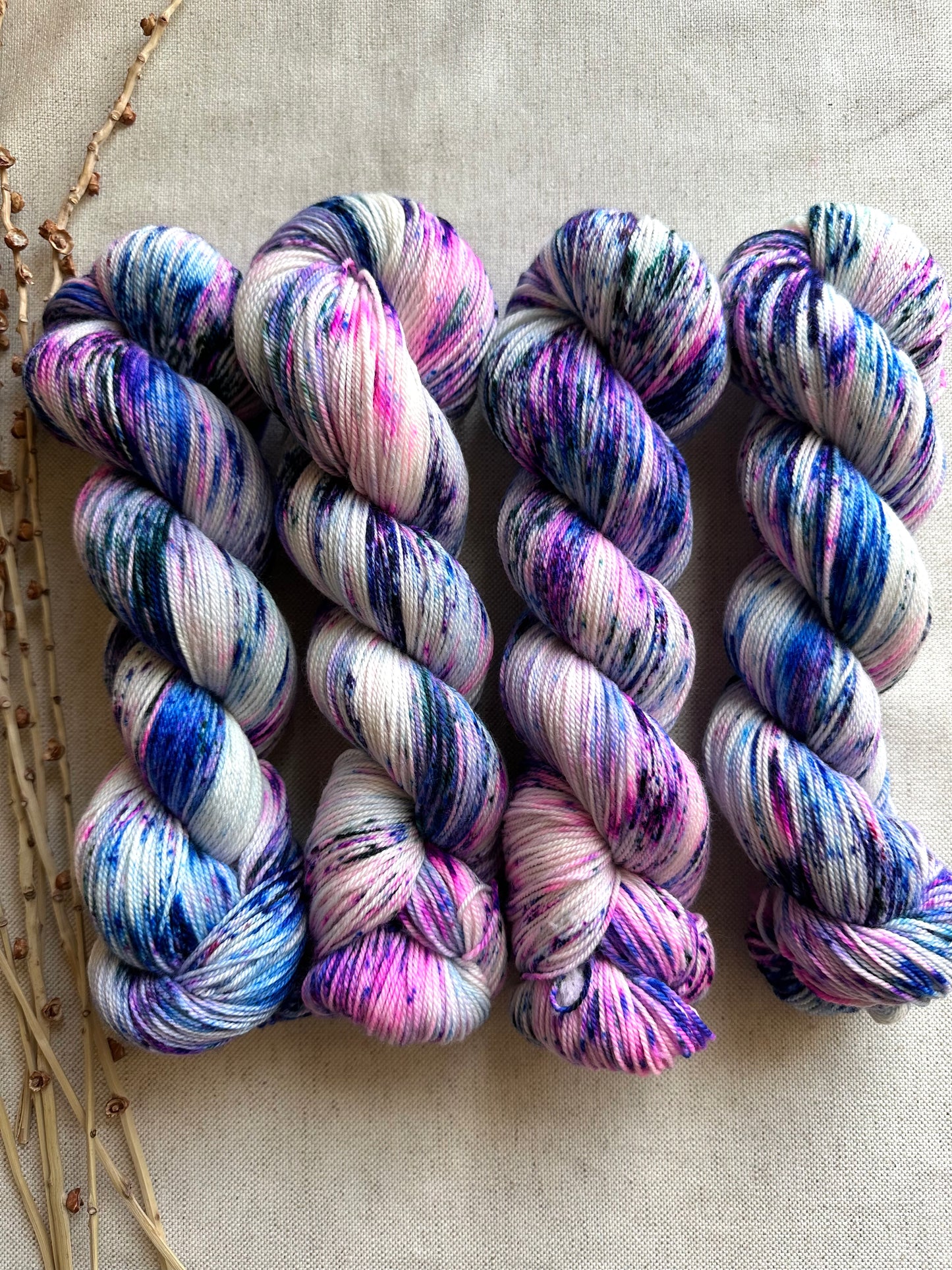 Blueberry Chiffon 100g 3ply SW Merino Nylon