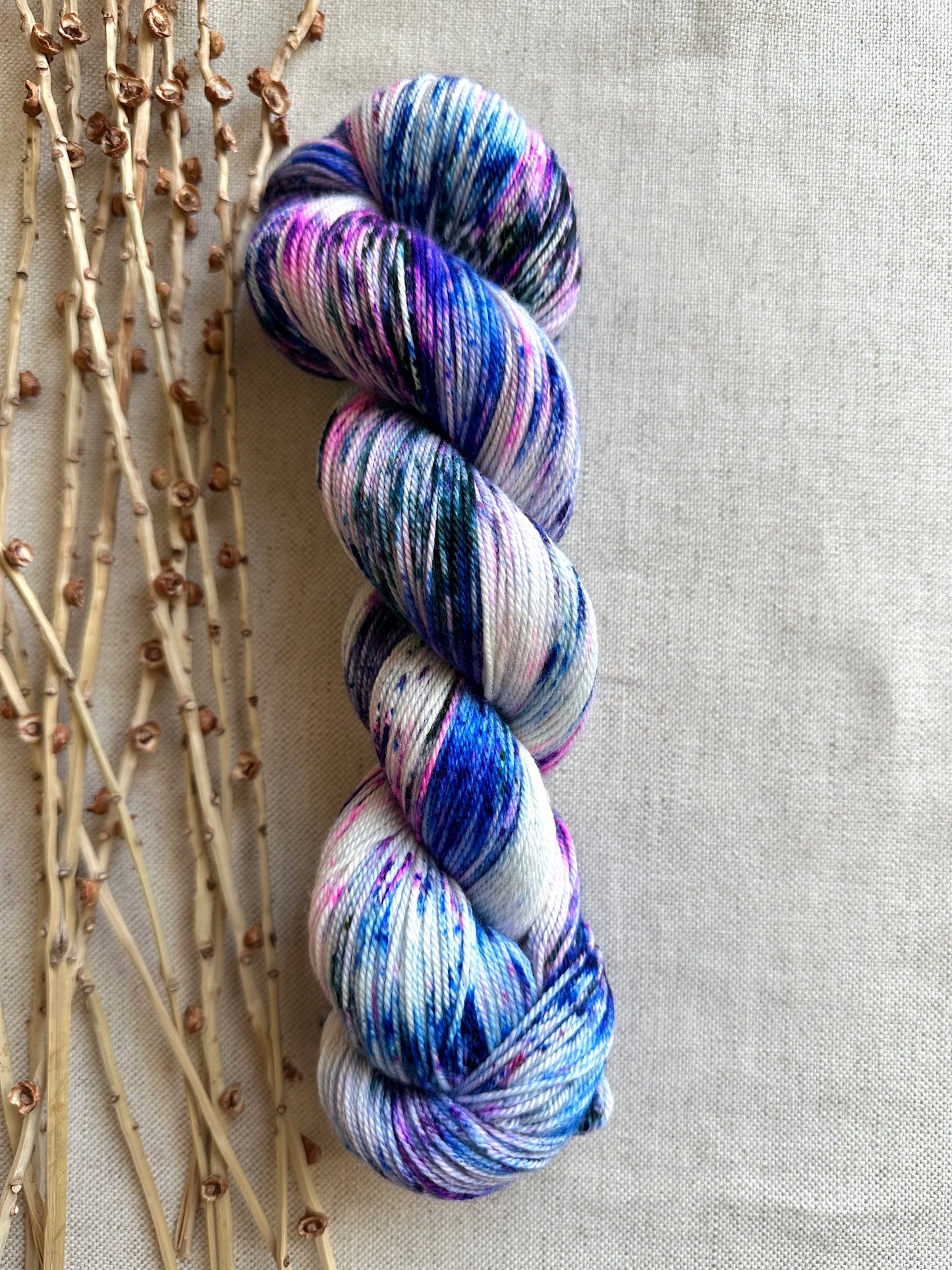 Blueberry Chiffon 100g 3ply SW Merino Nylon