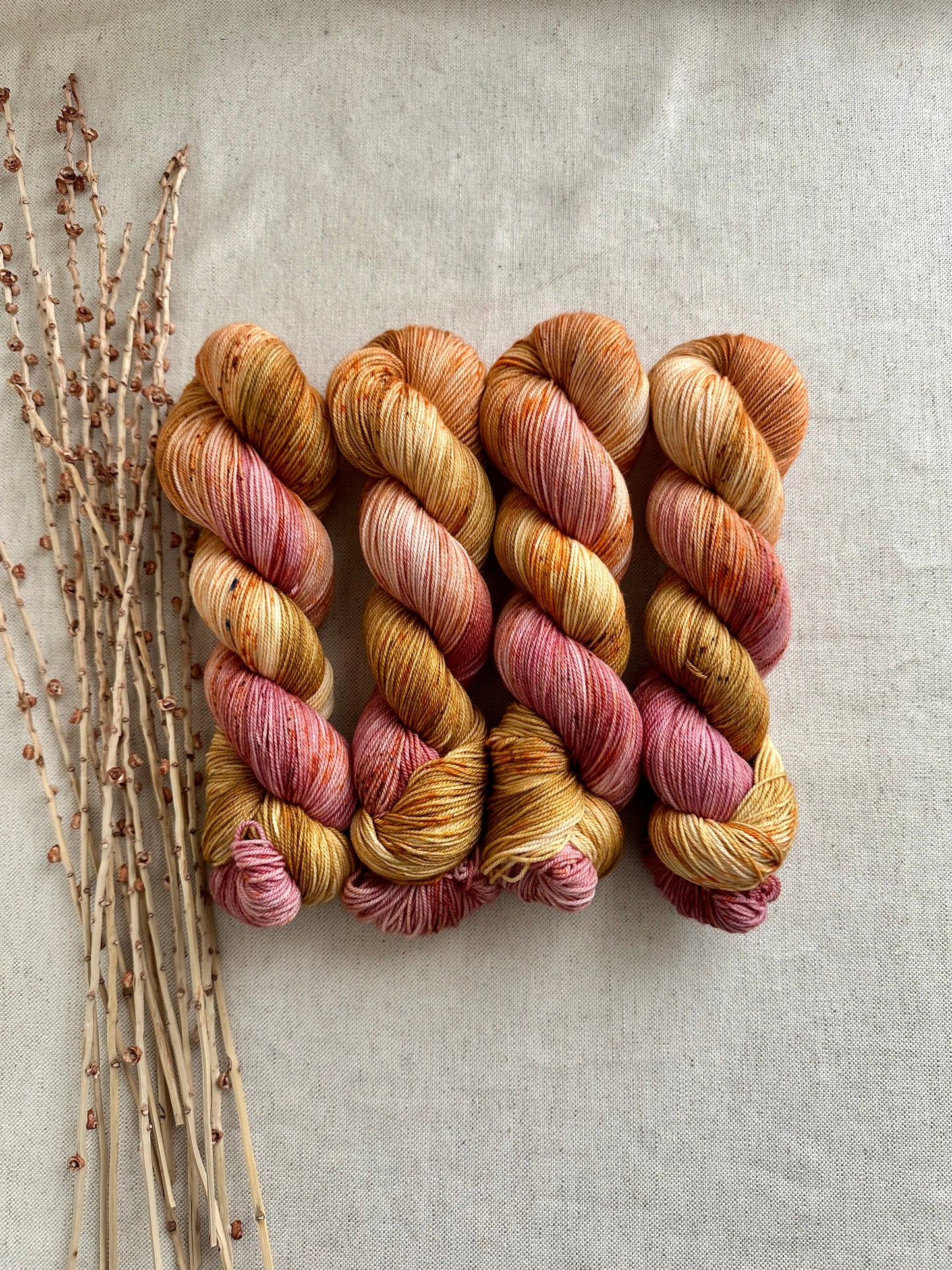 Caramel Dipped Strawberries 100g 3ply SW Merino Nylon