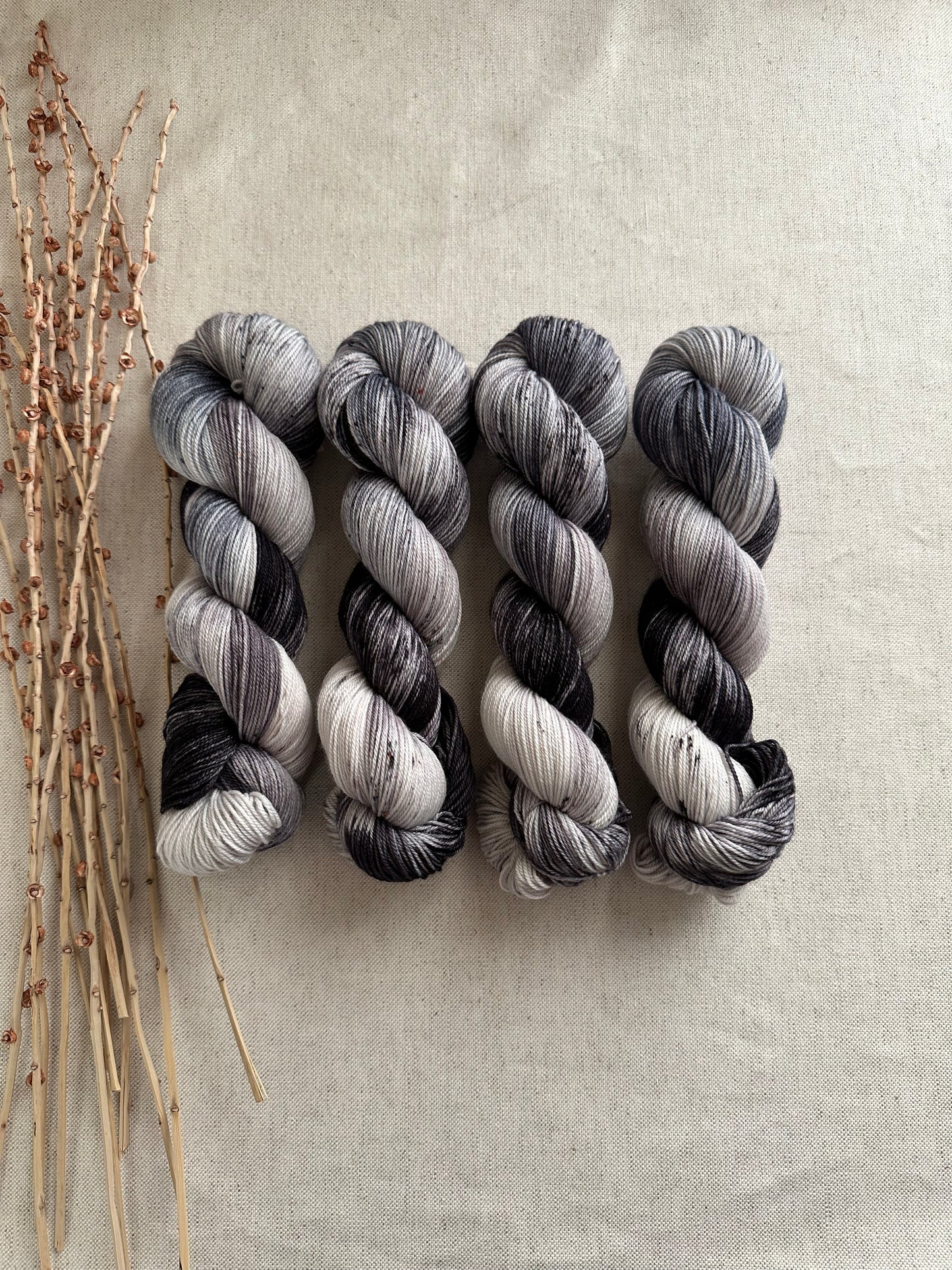 Black Licorice Pudding 100g 3ply SW Merino Nylon