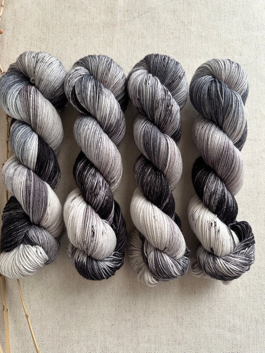 Black Licorice Pudding 100g 3ply SW Merino Nylon