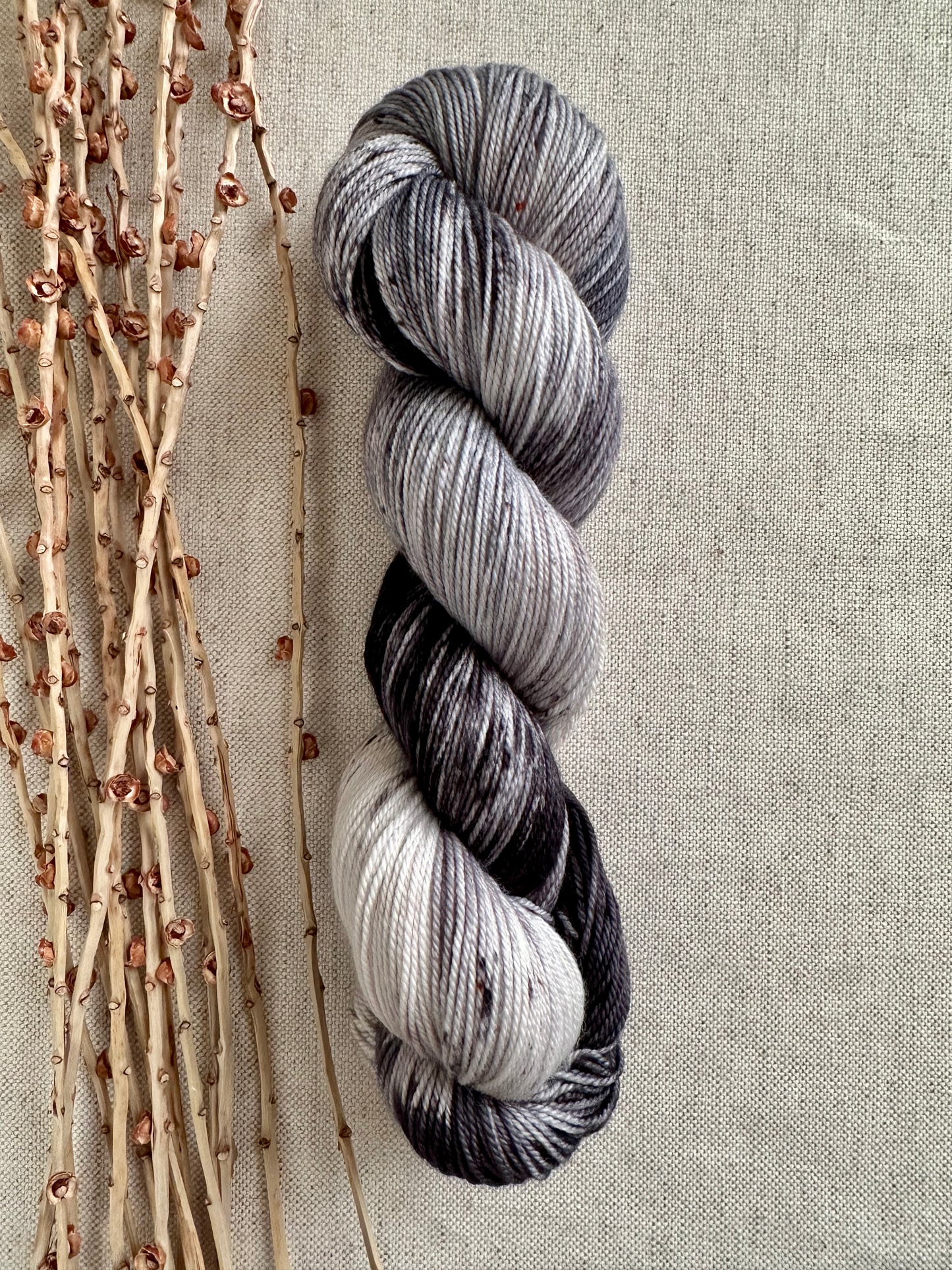 Black Licorice Pudding 100g 3ply SW Merino Nylon