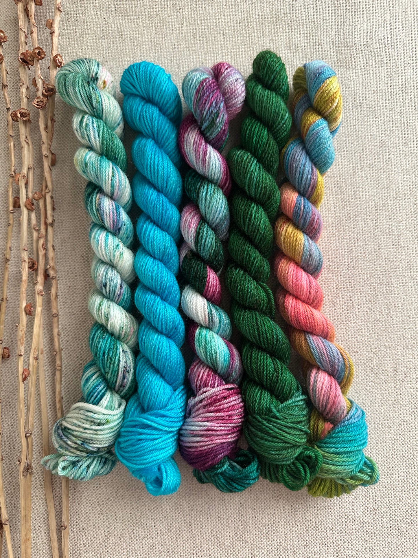 Summer Nights - SW Merino Nylon Mini Skein Set