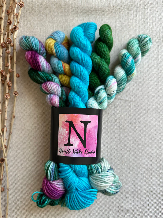 Summer Nights - SW Merino Nylon Mini Skein Set