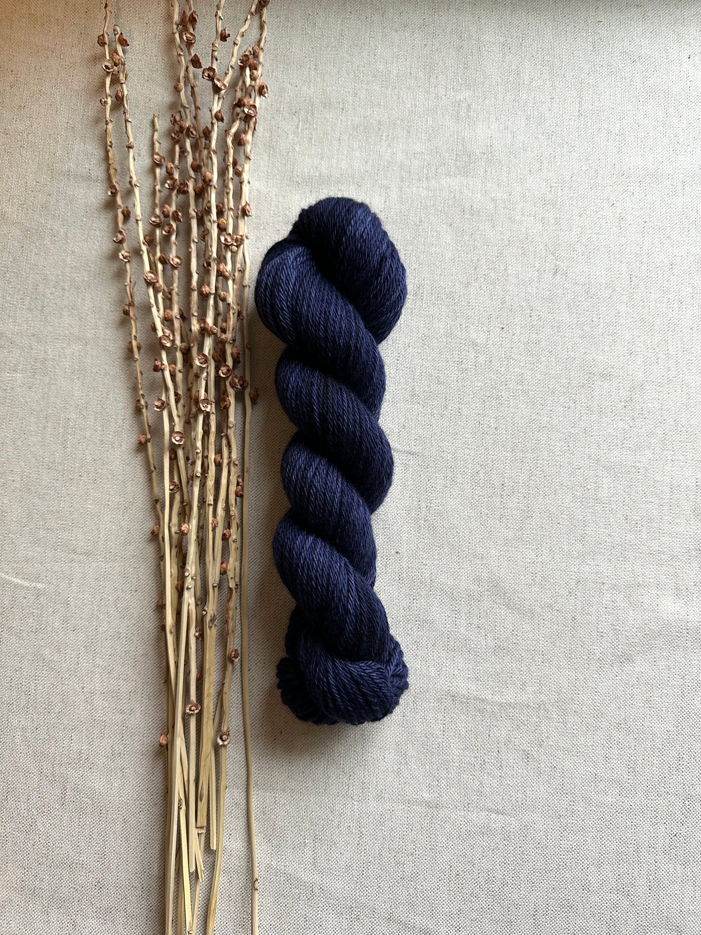 Navy Aran Falkland Merino