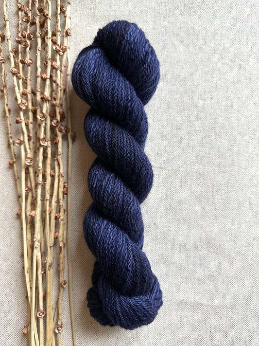 Navy Aran Falkland Merino