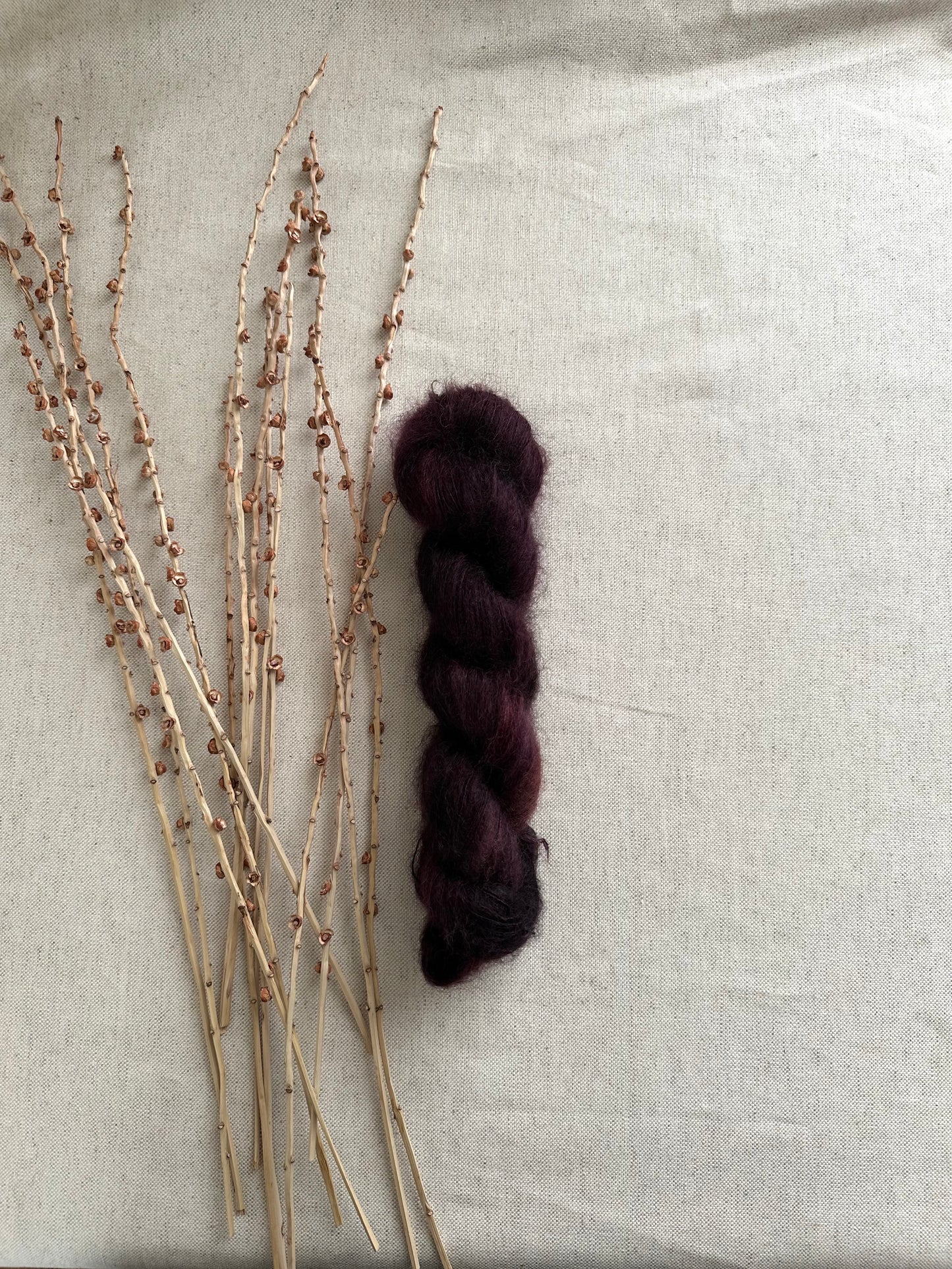 Aubergine Kid Mohair Silk