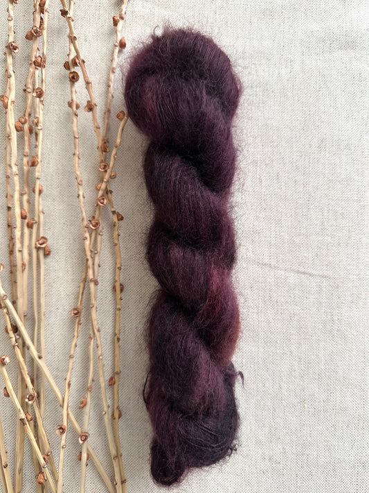 Aubergine Kid Mohair Silk