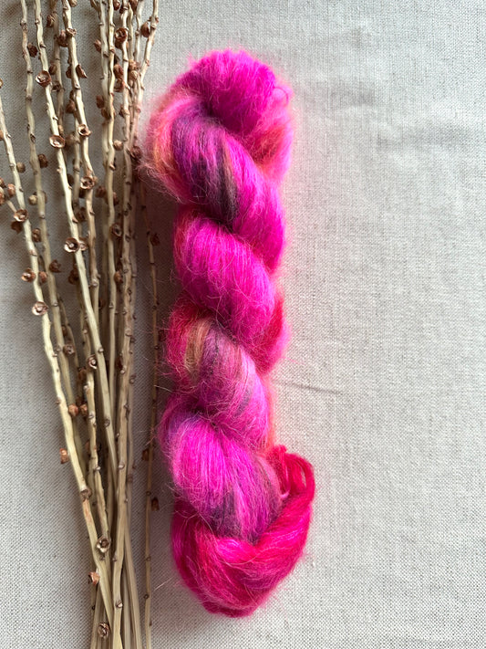 Ultra Pink Suri Alpaca Silk