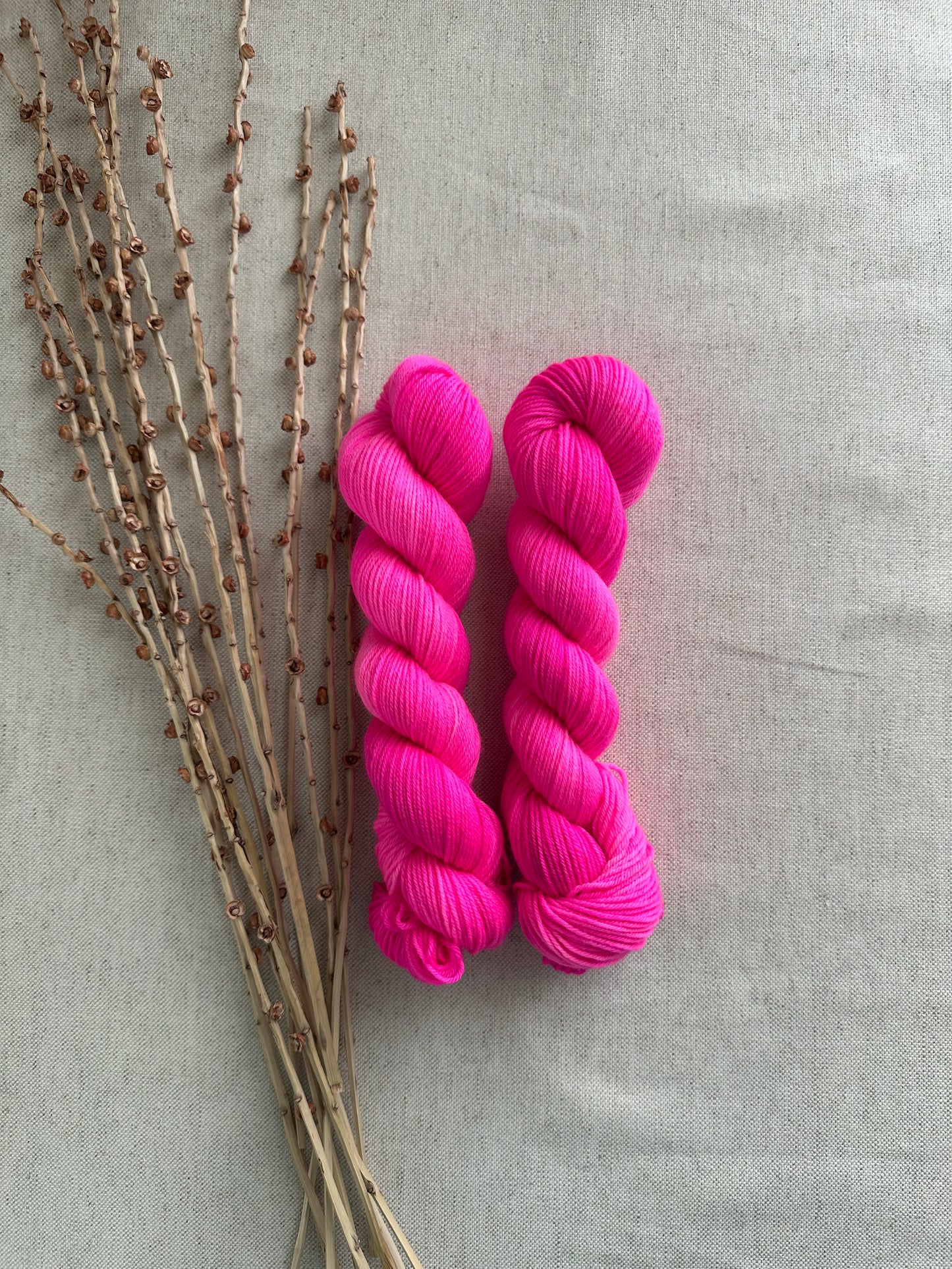 Distressed Hot Pink SW Merino Nylon 50g Skein