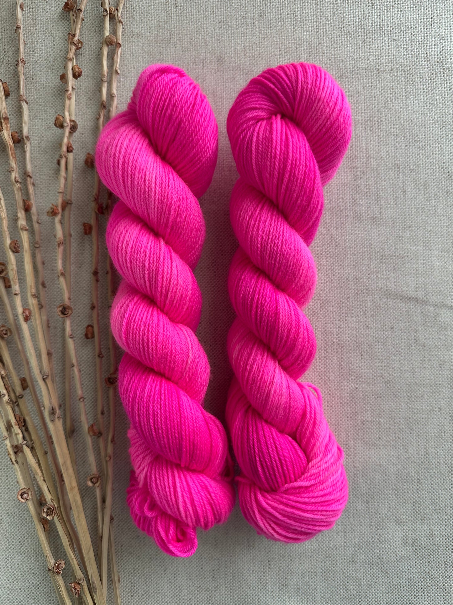 Distressed Hot Pink SW Merino Nylon 50g Skein