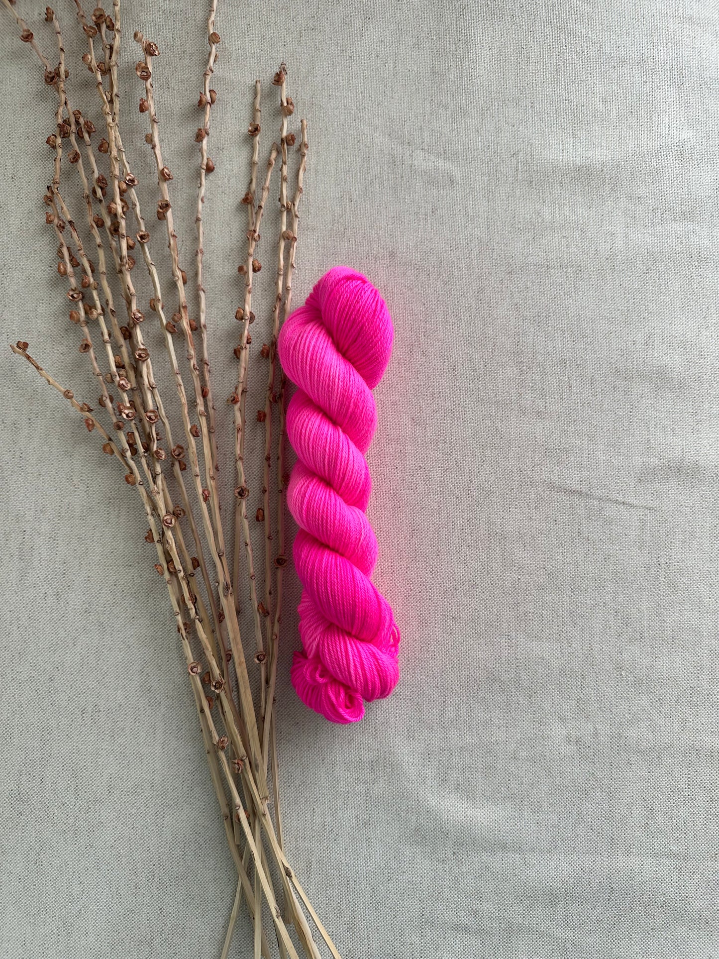 Distressed Hot Pink SW Merino Nylon 50g Skein