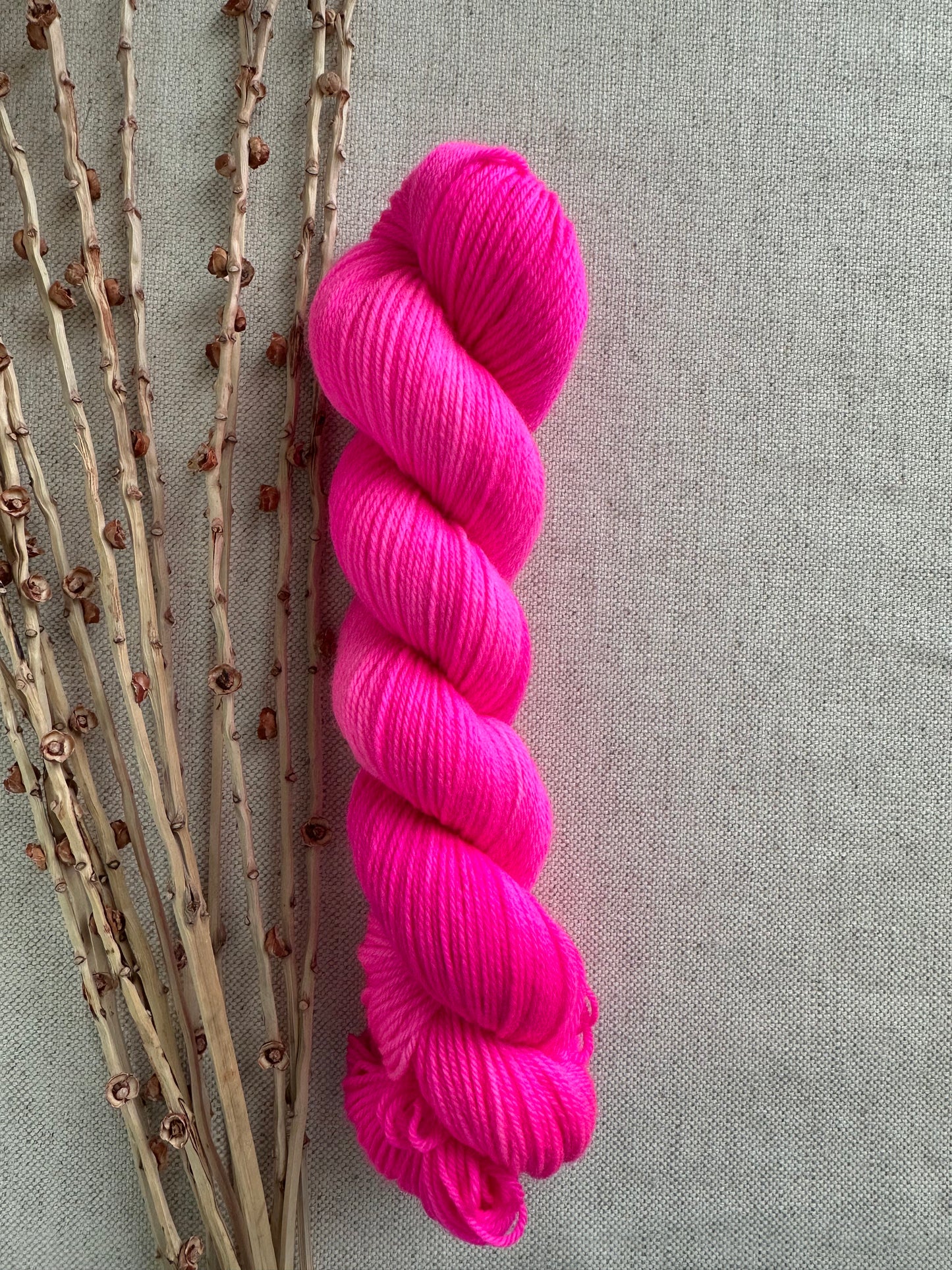 Distressed Hot Pink SW Merino Nylon 50g Skein