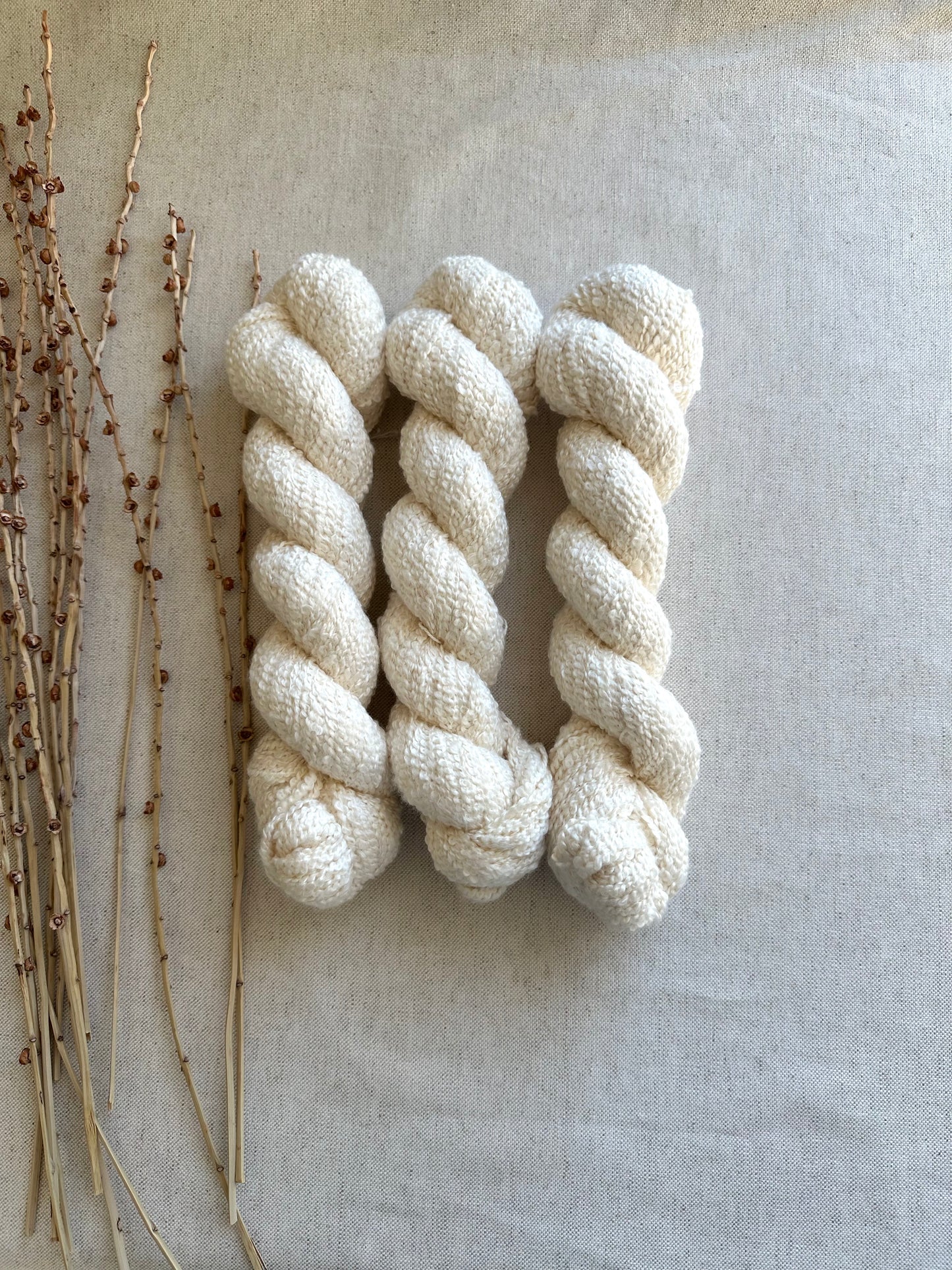 Vanilla Boucle Cotton Yarn