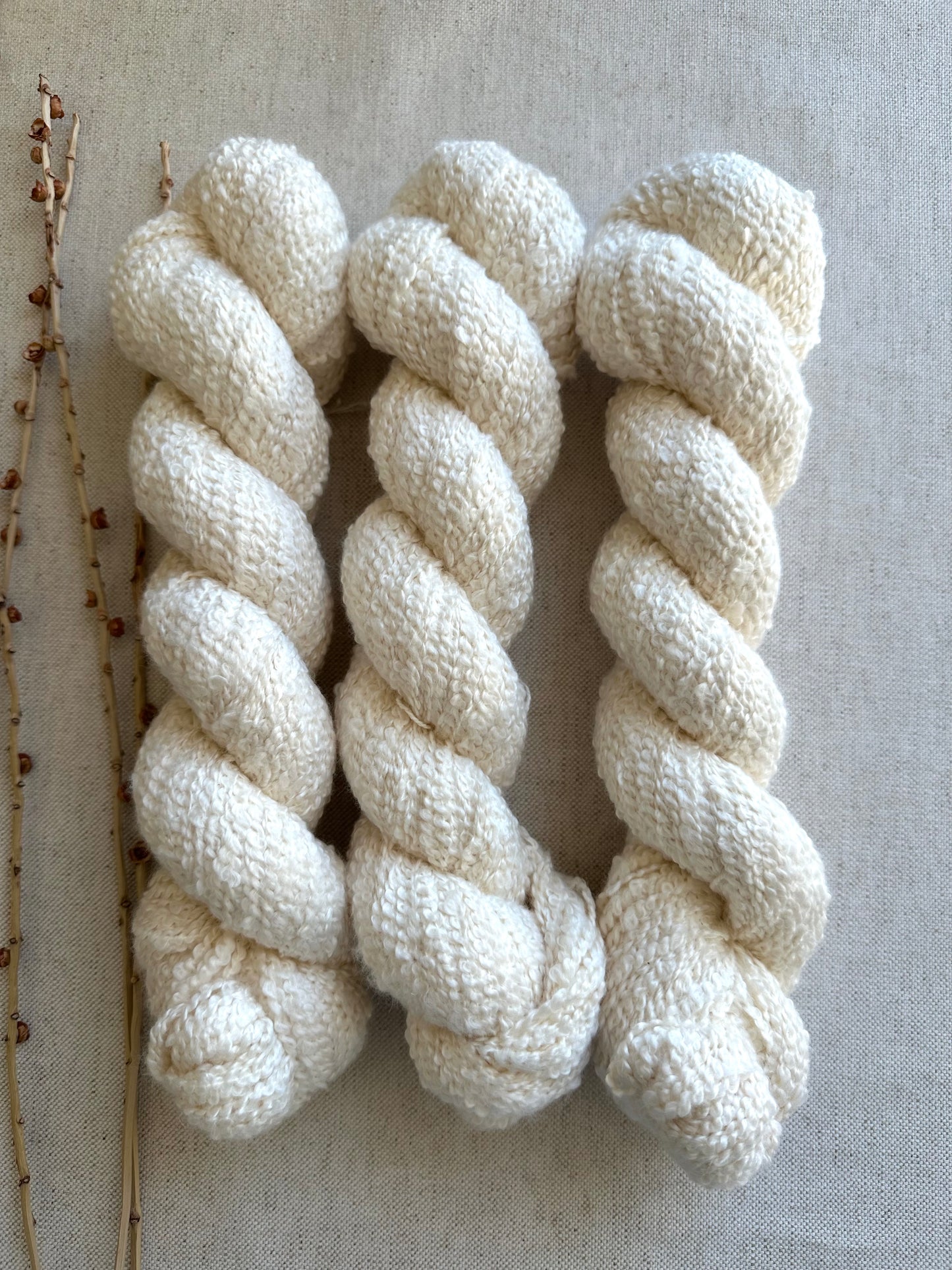 Vanilla Boucle Cotton Yarn