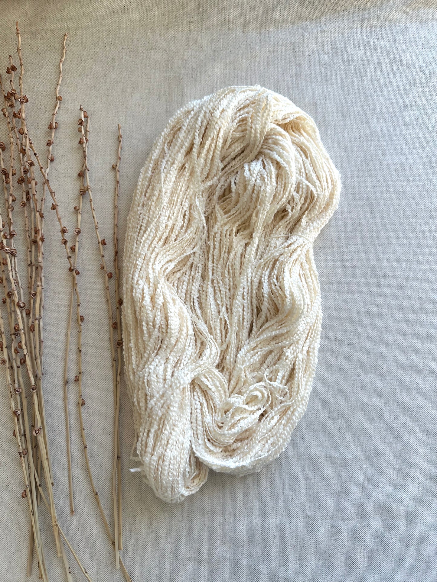 Vanilla Boucle Cotton Yarn