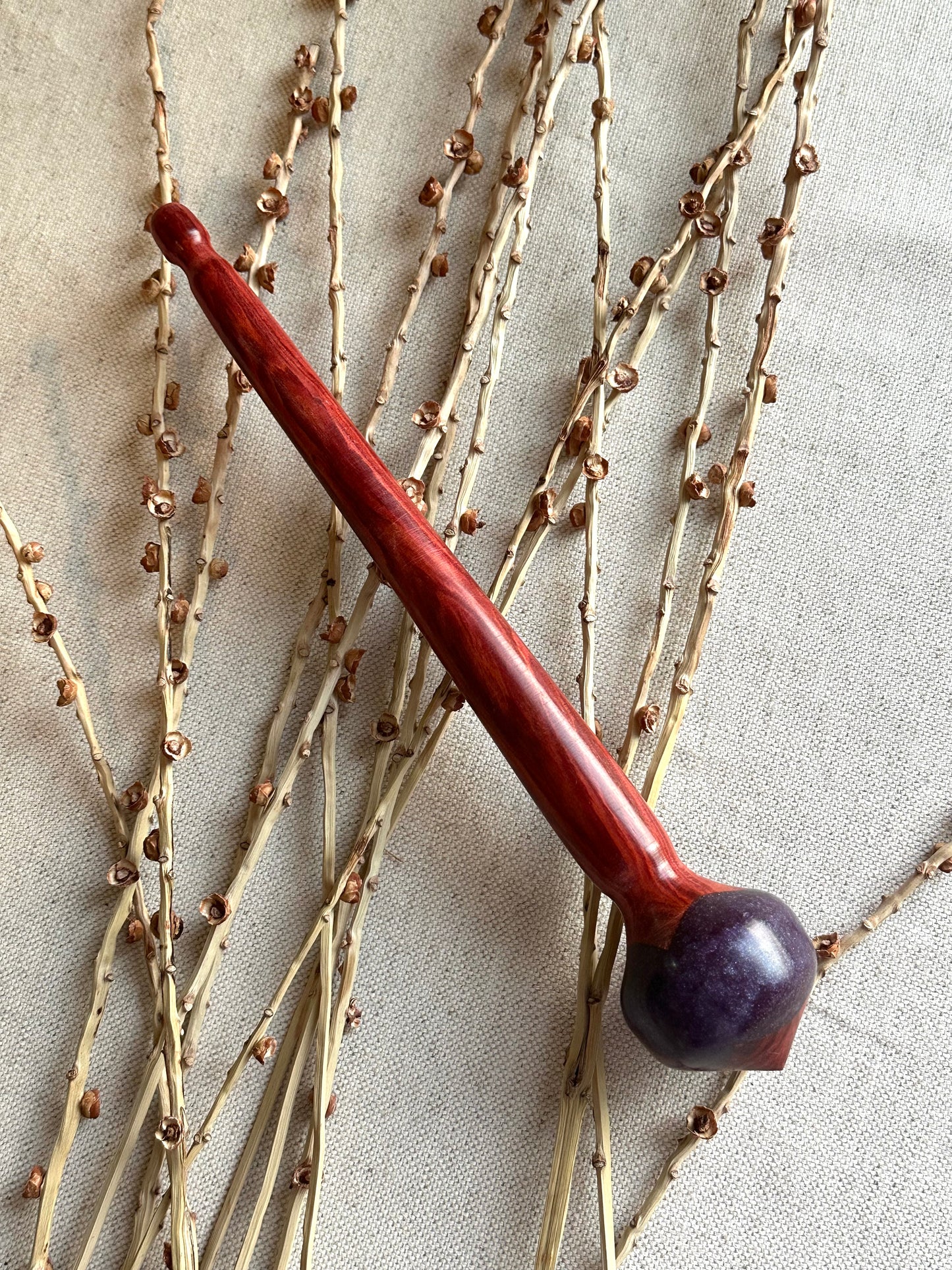 Redheart Support Spindle With Purple Resin