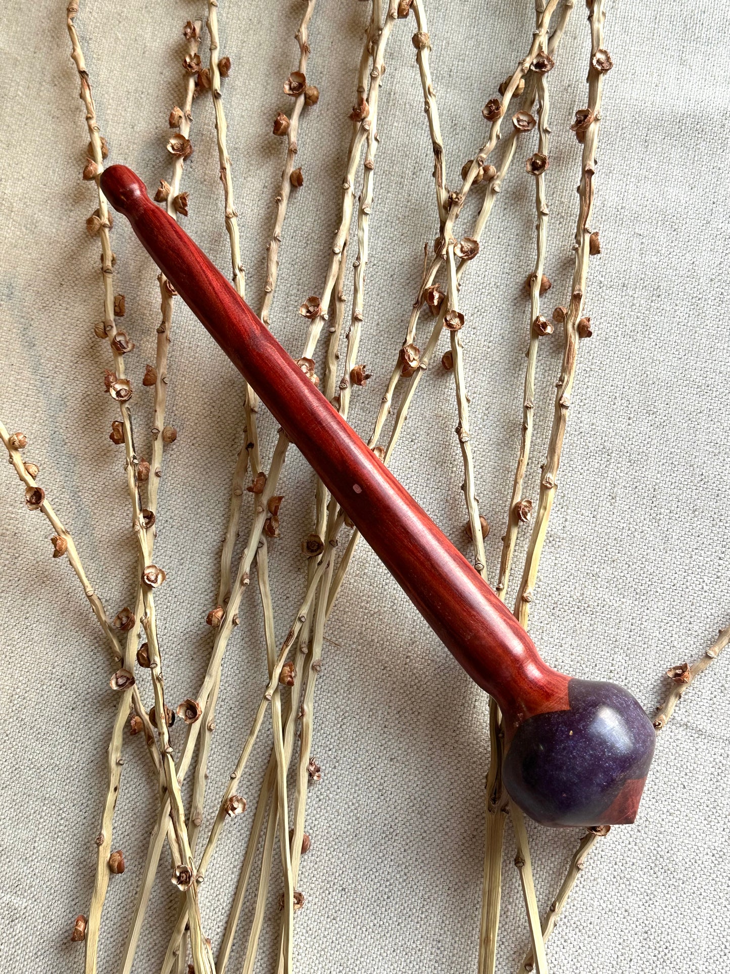 Redheart Support Spindle With Purple Resin