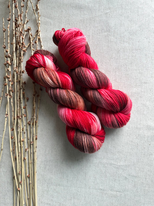 Chocolate Strawberry SW Merino Nylon Yarn