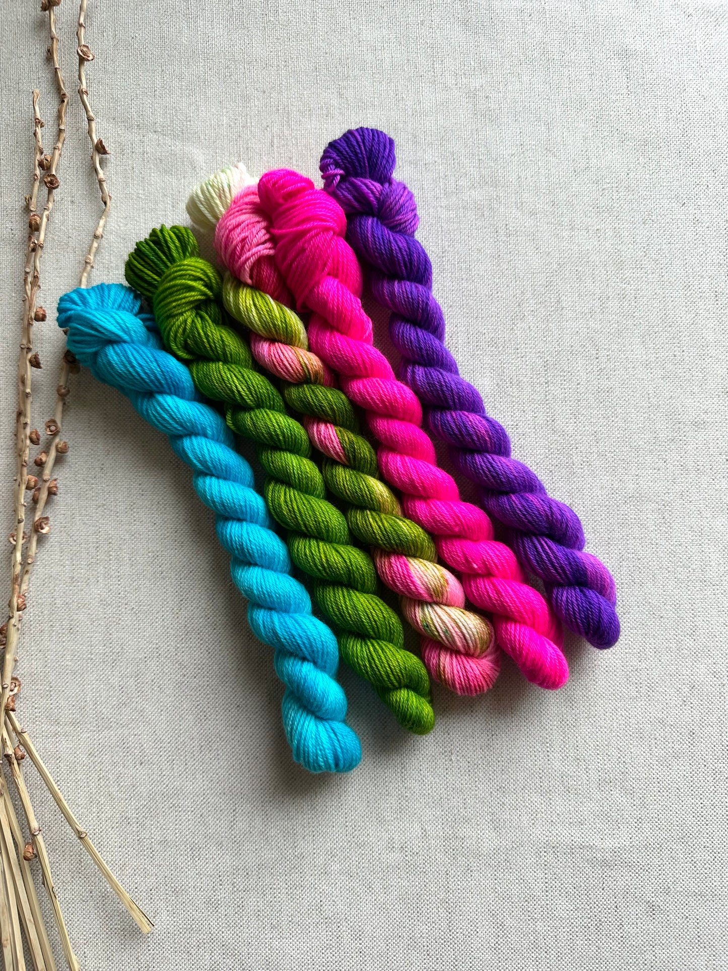 Shamrocks & Sorrels - SW Merino Nylon Mini Skein Set