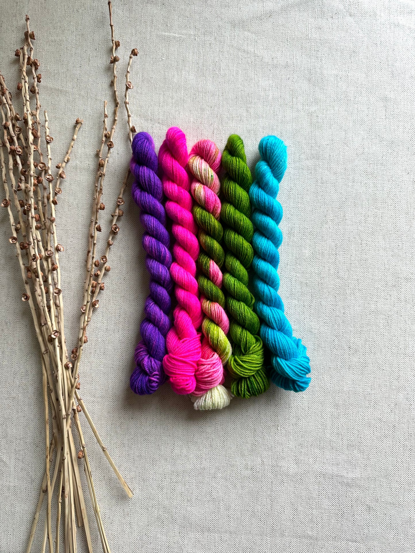 Shamrocks & Sorrels - SW Merino Nylon Mini Skein Set