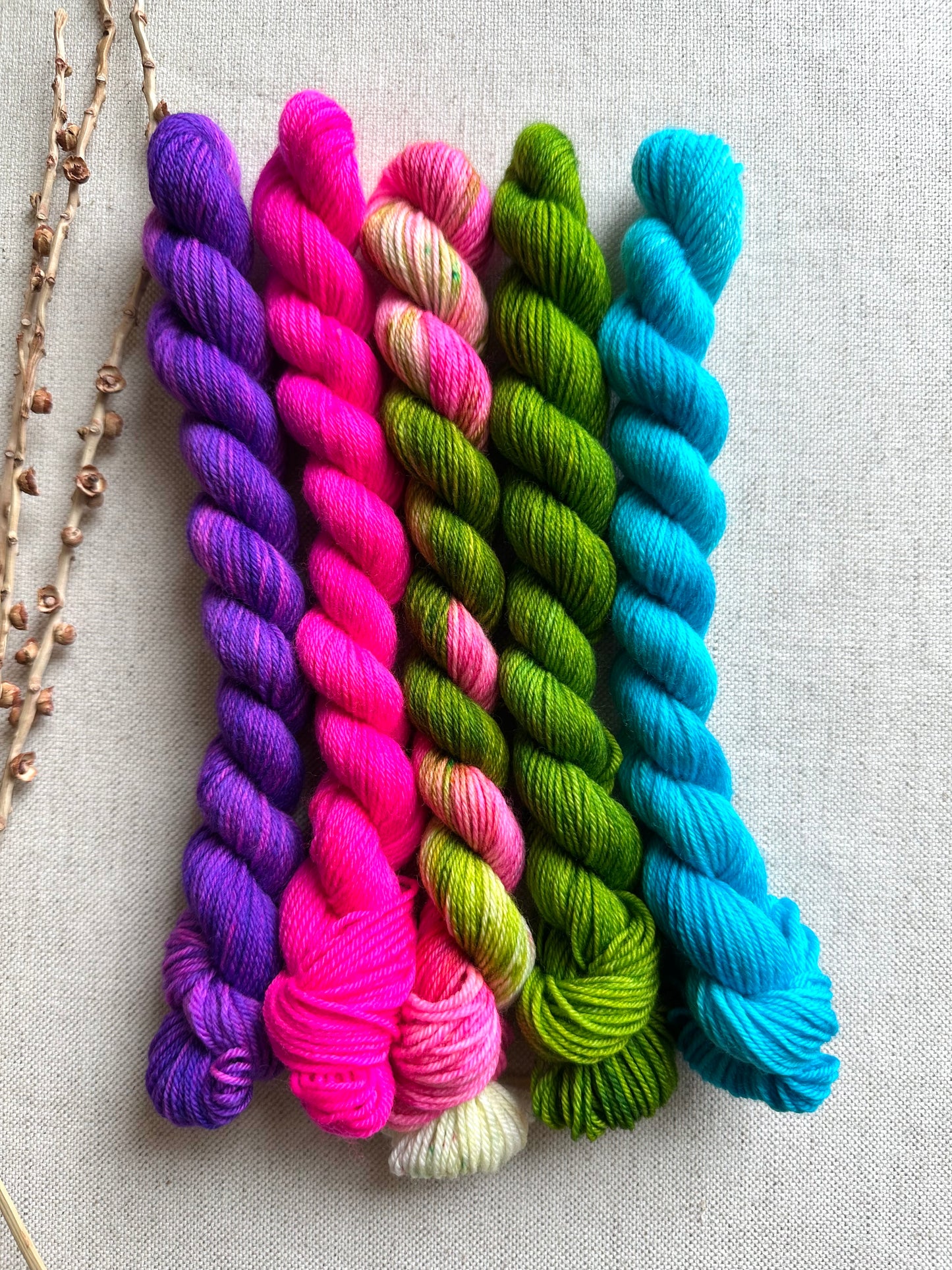 Shamrocks & Sorrels - SW Merino Nylon Mini Skein Set