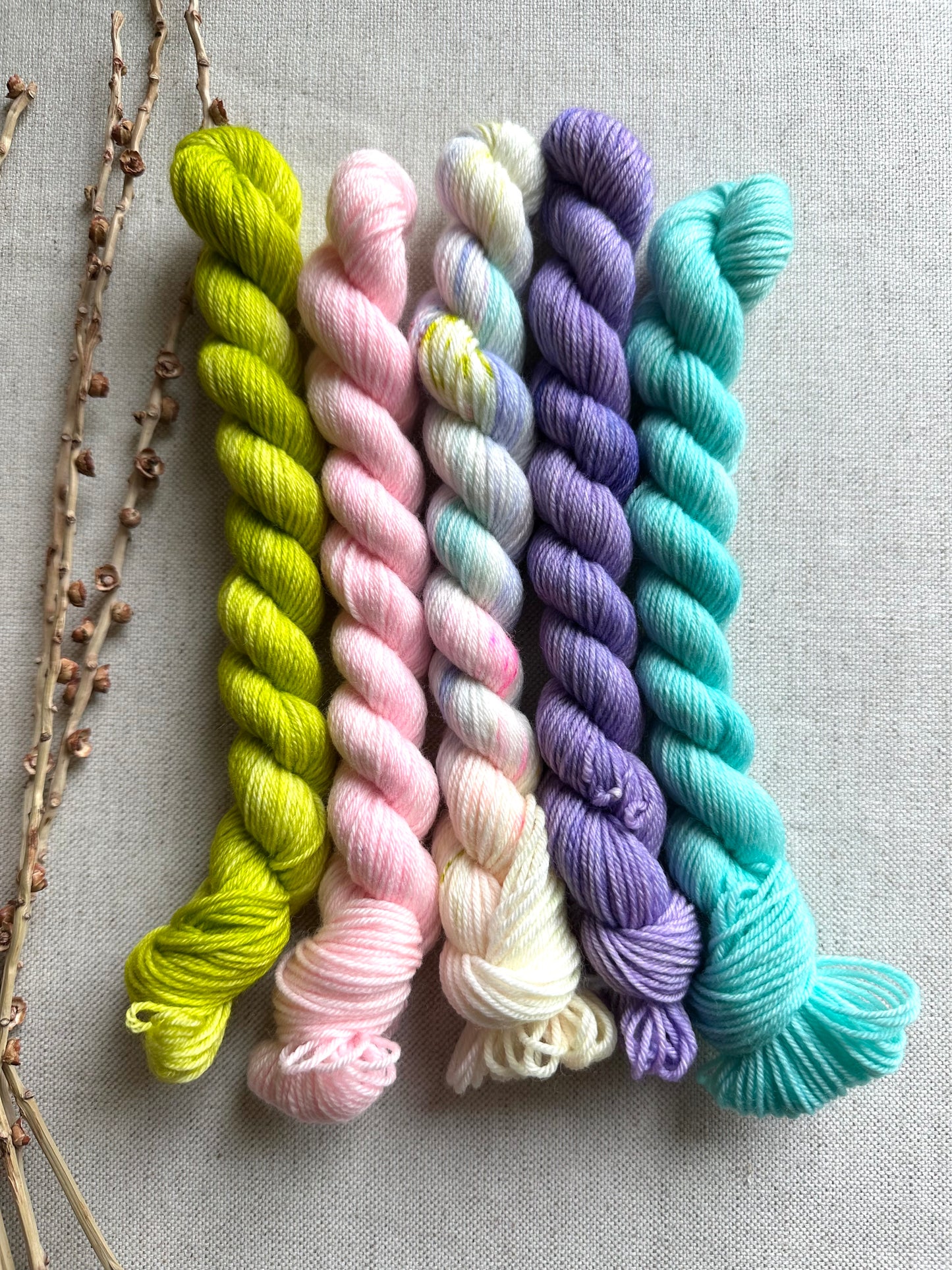 Sorbet Sundae - SW Merino Nylon Mini Skein Set