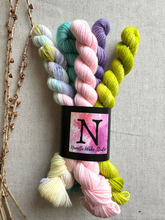 Sorbet Sundae - SW Merino Nylon Mini Skein Set