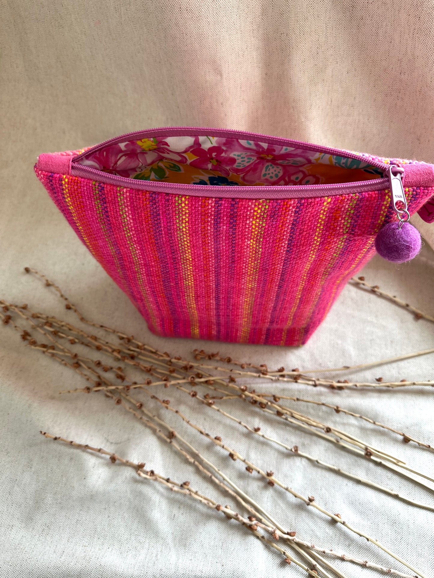 Pink Handwoven Bag